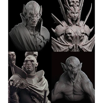 Нова разобранная екип 1/10 ancient fantasy bust crew включва комплект от 4 небоядисани фигури от смола