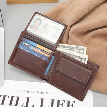 мъжки портфейл за почивка, чантата с няколко карти, на кожена чанта за дреболии
