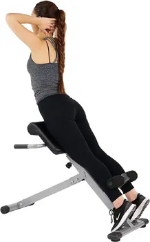 Здраве и фитнес 45-Градусов стол за гиперэкстензии с регулируема височина и облегалка, за тренировки на мускулите на седалището, контузия и натиснете Сгъваема