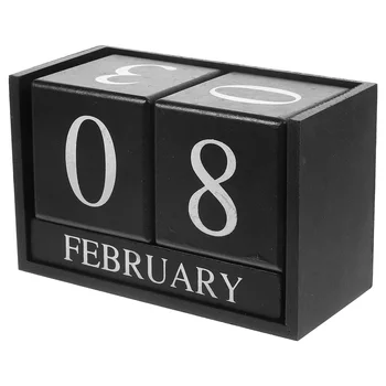 Настолен календар от офис на дърво, декоративни блок-календар, стоки за дома