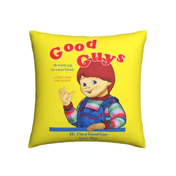 Калъфка за възглавница Good Guys, калъф за възглавница Chucky Чайлдс Play, невероятна декоративна калъфка с цип, джоб за седалка 18 см