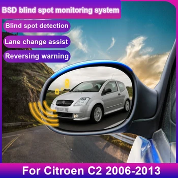 Предупреждение за намаза в сляпа зона на автомобила BSD БСМ BSA, огледало за обратно виждане, Радарна система за микровълнова откриване на Citroen C2 2006-2013