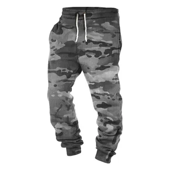 Мъжки камуфляжные спортни панталони, разтеглив военни панталони-карго, спускане с множество джобове за експозиции, мъжки модни ежедневни панталони за джогинг