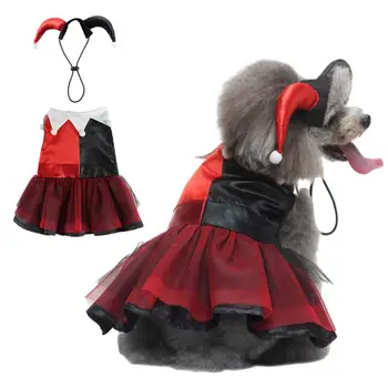 Хелоуин Dog Dress Magician Dress with Headgear Fastener Tape Closure Dress стоки за кучета