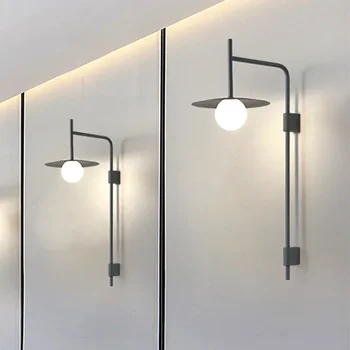 Скандинавските стенни лампи с подвижна група, led осветление стена, Модерен стенен лампа за спални, домашен вътрешен стенен монтаж лампа