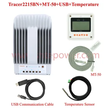 Tracer MPPT LCD слънчев контролер 20A слънчев контролер такса 150 В слънчев вход с дистанционно управление MT50 и PC USB и сензор за температурата