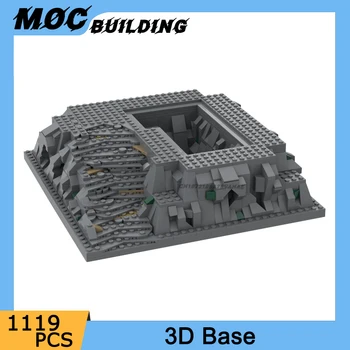 Градивните елементи на Moc 3D База Серия Castle City Модел с изглед улици Технология опорна плоча Mountain Ground Тухли Креативни играчки за Подарък