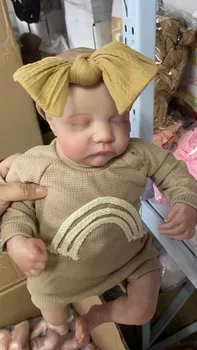 19-инчов Вече Готовата Кукла Levi Reborn Baby Doll, Спящата Реалистична Новородено 3D Кожата, Видимите Вени, са подбрани Художествена Кукла