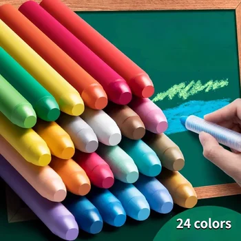 24 Бр беспыльных детски нетоксични рисунки, детски драскулки, домашно цвят, стираемых в детската градина, водоразтворими бледа маркери