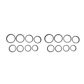 Набор от 16 стимулиращи преходни пръстени, включва 49-52 мм, 52-55 мм, 55-58 мм, 58-62 мм, 62-67 мм, 67-72 мм, 72-77 мм, 77-82 мм-Черен