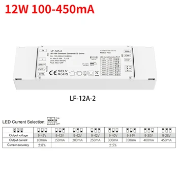 Нова led Драйвер CCT Dc 0/1-10V 2CHx (100-450) мА 4в1 с Интерфейс за Затъмняване на led Лампа/Прожектор/Led Ленти