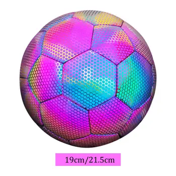 Футболен холографски отразяваща футболна топка на открито и закрито