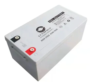 Акумулаторна слънчевата батерия LVTOPSUN 200ah с дълбок цикъл Запечатани Оловно-киселинни акумулаторни батерии gel 12v 200ah в наличност