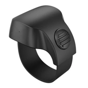 Джобно мини-пръстен дистанционно управление селфи-затвор телефон Bluetooth 5.1, безжична пръстен на предсказуем дистанционно управление (черно)