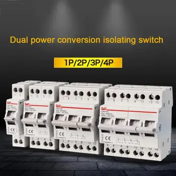 63A Smart Switch Инсталиране на Рельсового тип С двойно предаване на Ключа на захранването SF219G Transfer Switch 1P2P3P4P