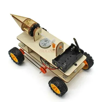 физически експеримент, пробиване, робот, превозно средство, играчка електрически модел, креативна технология е ръчна изработка, дребни производство на дървени събрание