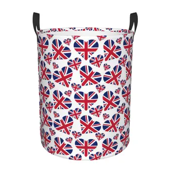 Кошница за дрехи с участието на британски флаг, Сгъваема Кошница за дрехи на 