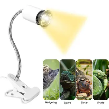 Лампа за отопление, влечуги E27 UVA UVB Лампа за костенурки и гущери с зажимным притежател на