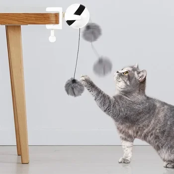 Електрически Автоматични Подемни Движение Cat Toy Интерактивна Пъзел Smart Пет Cat Тийзър Ball Пет Веригата За Вдигане На Детските Играчки