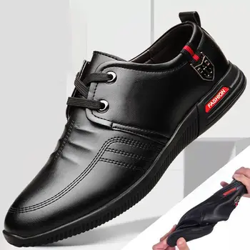 2022 Лятна Нова Мъжки обувки от Изкуствена Кожа, Тенденция Корея, Ежедневни Обувки За Шофиране, Модни Дишаща Черна Мъжки Обувки Подметка, Zapatillas Hombre
