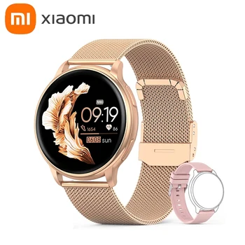 Xiaomi New Y33 Bluetooth Smart Call Watch Дамски часовник с индивидуален циферблат, спортен фитнес тракер, умни часовници с сърдечния ритъм за Android и IOS
