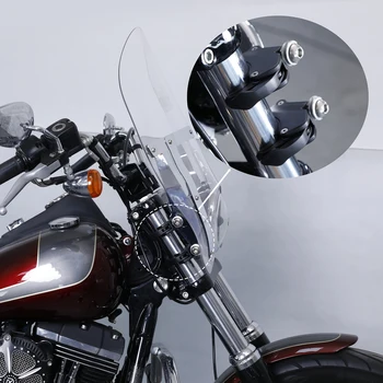 Мотоциклет 41 мм Вилици Предното Стъкло Скоба на Предното Стъкло За Harley Dyna Wide Glide FXDWG Softail Sportster XL 883 XL1200 Нощен Влак