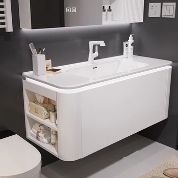 Съвременно монтиране на тоалетен огледало за баня с led осветление за дома баня в хотел Шкаф за баня с огледало фитинги