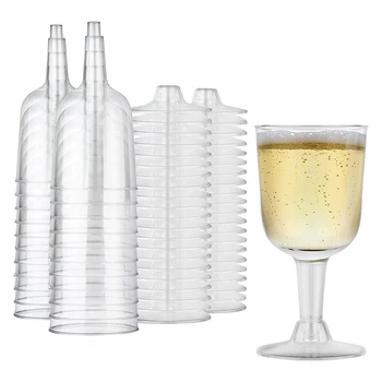 Прозрачна пластмасова чаша за вино, годни за рециклиране - Небьющийся чаша за вино - за Еднократна и за многократна употреба чаши за шампанско, десерт 20pcs