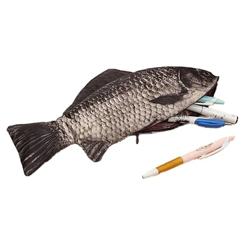 Молив случай под формата на риба, на новост, чанта за писалки с рибки, Забавен молив случай, креативна чанта за писалки с рибки