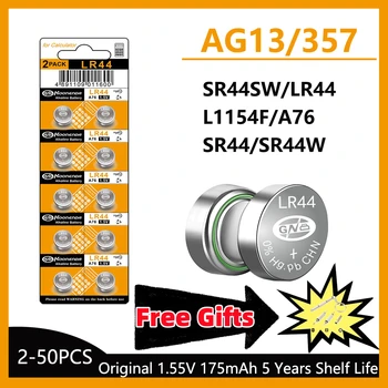 2-50шт Батерии AG13 LR44 Button Cell Battery 1.5 V 357 SR44 LR1154 Button Coin Batteries L1154 Батерия за Часовници, Играчки с Дистанционно Управление