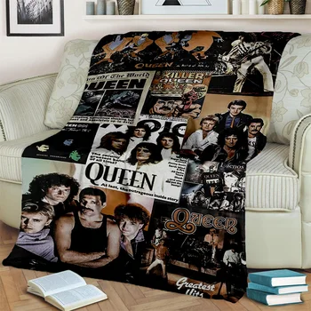3D Одеяло Freddie Mercury Queen-Rock-Band, мека постилка за дома, легла, мека мебел, офис за пикник, туристически, завивки за деца