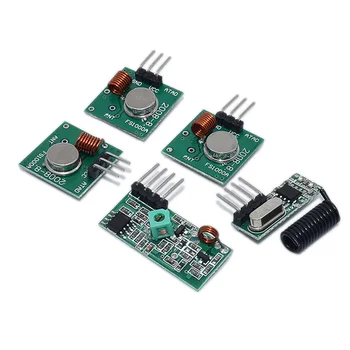 Комплект радиочестотен приемник за Arduino Raspberry, Модул DIY, 5, DC, 315 Mhz, 433 Mhz, Raspberry Pi, ARM, MCU, WL