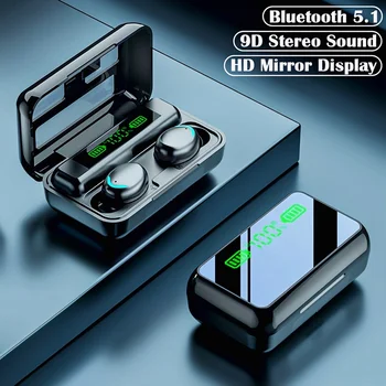 НОВ F9 TWS Bluetooth 5.1 Слушалки, зарядно устройство ще захранване на Скоростната Безжични Слушалки 9D Стерео Спортни Водоустойчиви Слушалки Слушалки С Микрофон