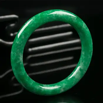 През цялата пръчка от jadeite Нефритови гривни Dry Кинг Желязо Dragon Напълно зелен Old Pit Модерен Подарък за Изискани Бижута Гривни Аксесоари