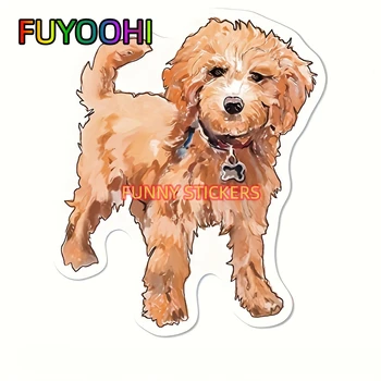Стикер с очарователното куче FUYOOHI - идеална за автомобили, велосипеди, лаптопи и много други!